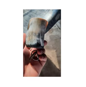 Accessoires de luxe Verre à vin en corne de buffle Whisky Verres à champagne Table à manger Utilisation au coût le plus bas par l'artisanat en croissant - Product Image 2