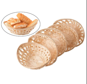 Mini bandeja de bambú tejida-Soporte de alimentos ecológico-Artesanía vietnamita VIET FARGIMEX - Product Image 4