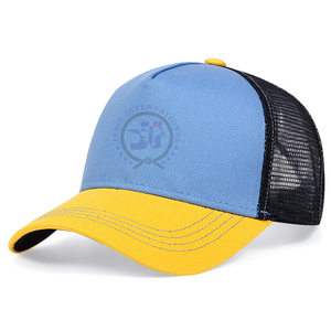 Gorra de camionero personalizada en dos tonos OEM para hombre, gorra de béisbol impermeable con parte trasera a presión, visera sólida, gorras lisas en blanco para hombre - Product Image 2