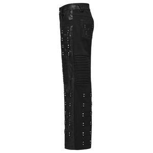 Men <b>Black</b> Gothic Punk Street Studded Straight Pants Casual <b>Trousers</b> Hot Sell Wholesale 2026 - Product Image 2