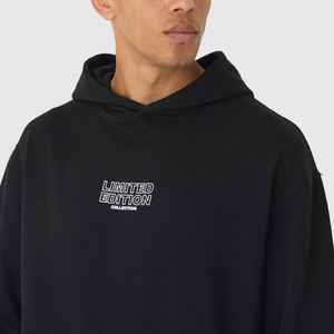 Custom Own Logo Mens High Quality <b>Hoodies</b> 100% Cotton Blended Printed Back Pullover Plain Hoodie for Men - Product Image 5