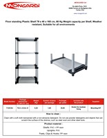 Étagère de rangement en plastique PP durable, multifonctionnelle, écologique, non pliable, à quatre niveaux, de qualité italienne, Mongardi Grey