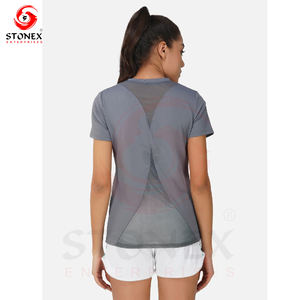 เสื้อยืดออกกำลังกายผู้หญิง พิมพ์โลโก้ได้ ทรงเข้ารูป สไตล์วินเทจ ระบายอากาศได้ดี แห้งเร็ว สำหรับฤดูร้อน แขนสั้น แฟชั่นทันสมัย - Product Image 2