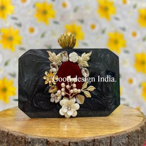 Carteras y monedero bordados para mujer, trabajo de mosaico Firoza, monederos para mujer, bolso de mano y bandolera con cadena, bolso de mujer - Product Image 3