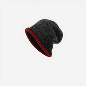 Chapeau souple à bord roulé, grande circonférence, protection chaude pour les oreilles, style coréen, motif à carreaux - Product Image 2