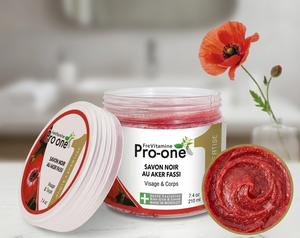 PRO ONE Aker Fassi Eco-Friendly <b>Antibacterial</b> Herbal Black Soap <b>Cream</b> for Body Care - Product Image 3