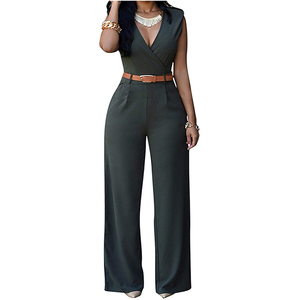 Costume de bureau professionnel d'été élégant pour femmes, sans manches, respirant, deux pièces, pantalon droit pour femmes, costume d'affaires 2026 - Product Image 1