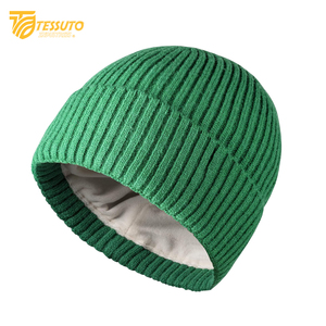 Gorro de invierno de punto grueso Unisex Gorro de calavera de tela Jacquard para hombres y mujeres Gorros con puños - Product Image 6