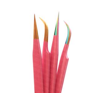 La pointe incurvée permet un placement parfait des faux cils en acier inoxydable multi-pointe extension de cils pince à épiler - Product Image 3