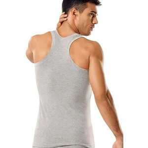 Maillot de corps de sport Ribana Slim Fit Passion pour hommes gris XS-Gilet de fitness avec tissu en coton Gilet de gymnastique d'été Design imprimé - Product Image 1