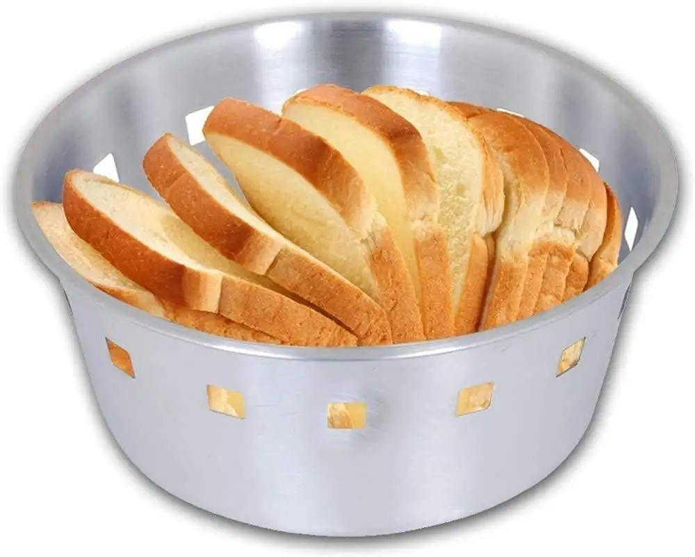 Logotipo personalizado disponível Matt Finish Aço Inoxidável Cesta De Pão Armazenamento Multifuncional Home Bakers