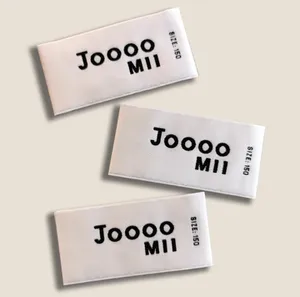 Étiquette blanche lavable vêtements cou écran étiquette de vêtement étiquette de prix étiquette de vêtements pour vêtements patch tissé patch de broderie - Product Image 1