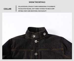 Chaqueta vaquera informal de algodón para hombre de la mejor calidad con logotipo personalizado Abrigo vaquero OEM para hombre Estampado de leopardo de invierno Logotipo personalizado Denim - Product Image 5