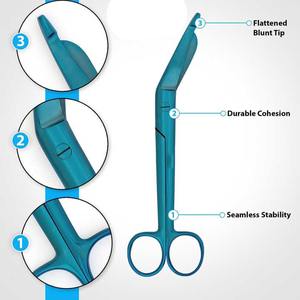 Ciseaux à pansement multifonctions manuels en acier inoxydable de vente chaude meilleur fournisseur pour la quantité en vrac ensemble d'instruments généraux - Product Image 3