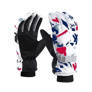 Winter Insulated Breathable <b>Ski</b> Gloves Windproof Waterproof Polar Fleece Leather for Snowboarding-Wholesale Customized Colors - Product Image 2