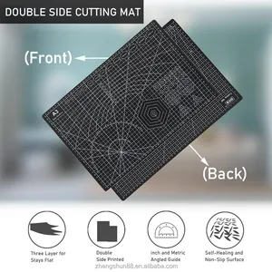 A3 Black New Design Self Healing Sewing Cutting Mat Self Healing Rotating Cutting Mat Adhesive A4 Self Healing Cutting Mat