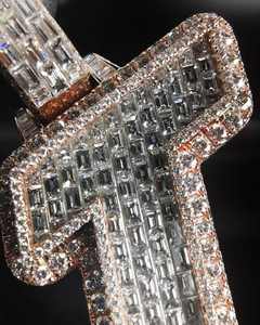 Collar con Colgante de Letra Personalizado de Fábrica, Plata de Ley 925, Diamante Moissanite VVS, Joyería de Lujo, Collar con Colgante Iced Out, Estilo Hip Hop - Product Image 2