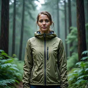 Vestes Softshell à séchage rapide pour femmes coupe-vent à capuche à fermeture éclair complète pour la randonnée Streetwear manteau de pluie avec matériau de remplissage en coton - Product Image 2