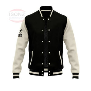 ISONZ Custom Varsity Baseball Jacket Chaqueta con letras bordadas - Product Image 1