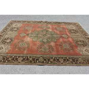 Turkish 7.7x10.7 ft Oversize <b>Rug</b>, Vintage <b>Rug</b>, Red <b>Abstract</b> <b>Rug</b> - Product Image 3