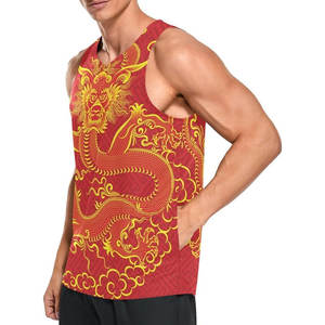 เสื้อกล้ามผู้ชายพิมพ์ลายซับลิเมชันระบายอากาศได้ดีเสื้อถักใส่สบายสไตล์ลำลอง - Product Image 3