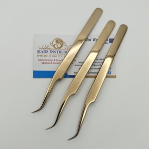 แหนบต่อขนตาแบบมืออาชีพหัวต่อขนตาทำจากสเตนเลสสตีลพรีเมียม - Product Image 6