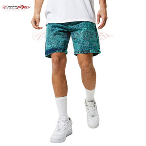 กางเกงขาสั้นคาร์โก้ผ้าแคนวาสทรงสบายสำหรับผู้ชาย ล้างสีแบบแอซิดวอช เอวผูกเชือก แห้งเร็ว ผ้าฝ้าย 100% สำหรับใส่ทุกวัน - Product Image 1