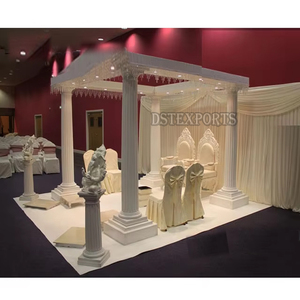 Boda elegante blanco romano Mandap DST exportaciones nuevo diseño europeo boda Mandap superventas fibra Pilar inglés boda decoración - Product Image 1