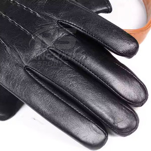 Premium Leather <b>Gloves</b> Men Winter Soft Warm Eco-Friendly <b>Touchscreen</b> Outdoor Casual Stylish Comfortable Protective Hand Gear - Product Image 4