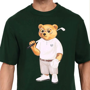 T-shirt en coton avec logo sérigraphié Design personnalisé Durable et anti-boulochage Manches courtes Sérigraphie T-shirts pour hommes - Product Image 5