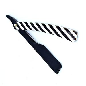 Rasoir de sécurité jetable de qualité supérieure rasoir manuel pliable en acier inoxydable à rayures noires et blanches - Product Image 6