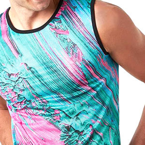 Débardeur de sport pour homme en coton tricoté vintage, imprimé par transfert thermique, respirant, pour la musculation, l'exercice et le fitness, vente en gros - Product Image 6