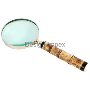 Loupe métallique artisanale sculptée à la main conception poignée loupe bon marché loupe nautique à la main pour cadeaux - Product Image 6