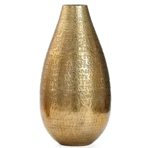 Floreros de Metal con acabado martillado dorado decorativos para el hogar, sala de estar, mesa, centro de mesa decorativo, uso de decoración del hogar - Product Image 5