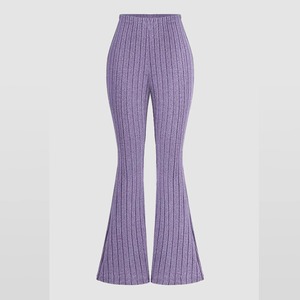 Pantalones de chándal de cintura alta para mujer Pantalones cómodos de lona elásticos para uso diario con cintura elástica y bolsillos - Product Image 4
