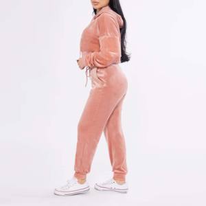 Streetwear élégant à la mode, sweat à capuche et pull-over en coton polaire à manches longues pour femmes - Product Image 6