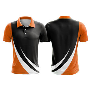 Polo de golf en tricot respirant à séchage rapide pour hommes, décontracté, à manches courtes avec motif solide et design imprimé - Product Image 5