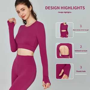 Ensemble de vêtements de yoga pour femmes en spandex/polyester, sans manches, bretelles spaghetti, col rond, taille élastique, taille haute, respirant, séchage rapide - Product Image 5