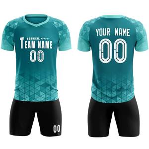 Kit de maillot d'équipe de football Tissu à séchage rapide sublimé personnalisé Logo personnalisé Numéro de nom OEM Usine Livraison rapide - Product Image 1