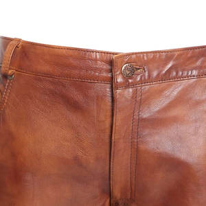 กางเกงหนังแท้ของผู้ชายกางเกงจ็อกเกอร์หนังสำหรับผู้ใหญ่กางเกงหนังนุ่มคุณภาพสูง - Product Image 3