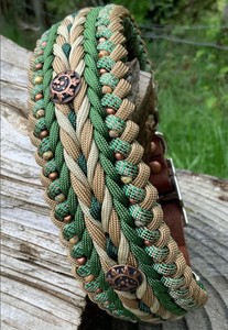 2025 nouveau populaire conception personnalisée collier de chien tactique accessoires pour animaux de compagnie à la main vert perlé collier de chien laisse pour petits chiens - Product Image 2