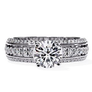 0.80 Carat Lab Grown Diamond Wide <b>Band</b> <b>Ring</b> in Gold Statement Design Fine Jewelry Wholesale Supplier from India - Product Image 3