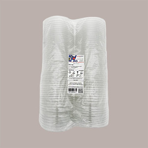 Vaso Transparente MIA de 9.3 cm de Diámetro y 1.22 cm de Altura con Tapa Plana con Orificio Cruzado, Juego de 100 Piezas de Plástico - Product Image 4