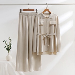 Elegante Conjunto Deportivo Personalizado para Mujer, Conjunto de 2 Piezas de Punto, Cintura Media, Invierno, Casual, Lana/Poliéster 2024 - Product Image 5