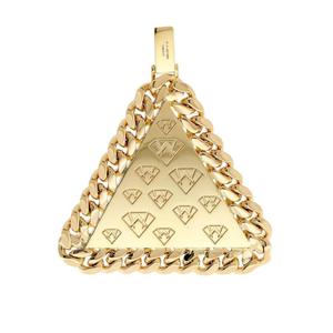 Pendentif en moissanite taille ronde avec plaqué or jaune, bijoux fins, pendentifs hip hop, argent sterling 925 - Product Image 3