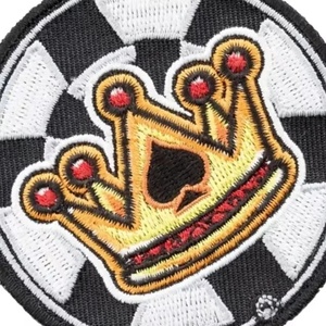 Patchs brodés en chenille personnalisés avec lettres, thermocollants en PU, logos de marques célèbres, appliqués en sergé pour casquettes, motif cœur - Product Image 2