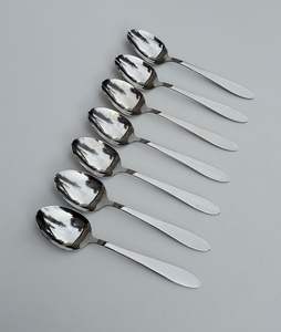 Ensemble de couverts en acier inoxydable moderne, couverts de luxe polis, manche carré, ustensiles de table durables, ensemble de cuillères - Product Image 3