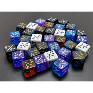 12 Chiếc Thẻ Xúc Xắc Mã Thông Báo Magic The Gathering Marble Cube D6 Xúc Xắc Cho Lòng Trung Thành CCG MTG Thẻ Thống Kê Sinh Vật Phụ Kiện Chơi Game