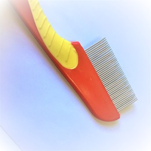 Peigne à dents en plastique avec manche en acier inoxydable Peigne à dents larges Peigne à texture de cheveux pour hommes personnalisé en couleur et logo - Product Image 2