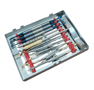 Kit de Instrumentos Maxilofaciales de 11 Piezas para Microcirugía Oral Dental con Bandeja Organizadora de Acero Inoxidable - Product Image 2